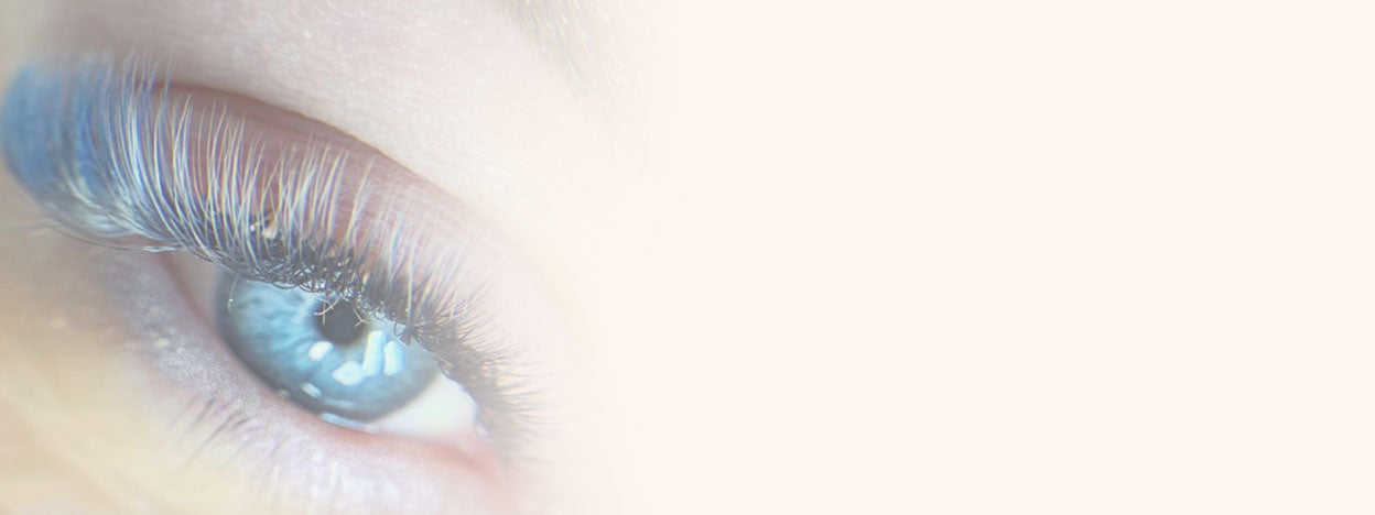 Icy Blue and White Coloured Eyelash Extensions