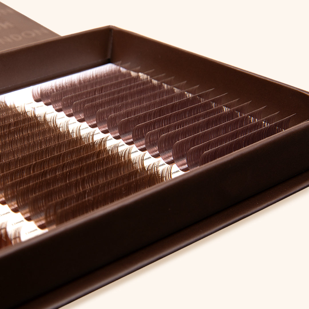 Coleção de Pestanas de Volume Castanhas & Ruivas 0,07