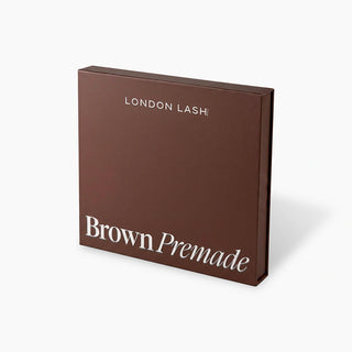 BROWN Narrow Premade/Promade Fans 4D 0.07 600 fans - Mixed Lengths - C