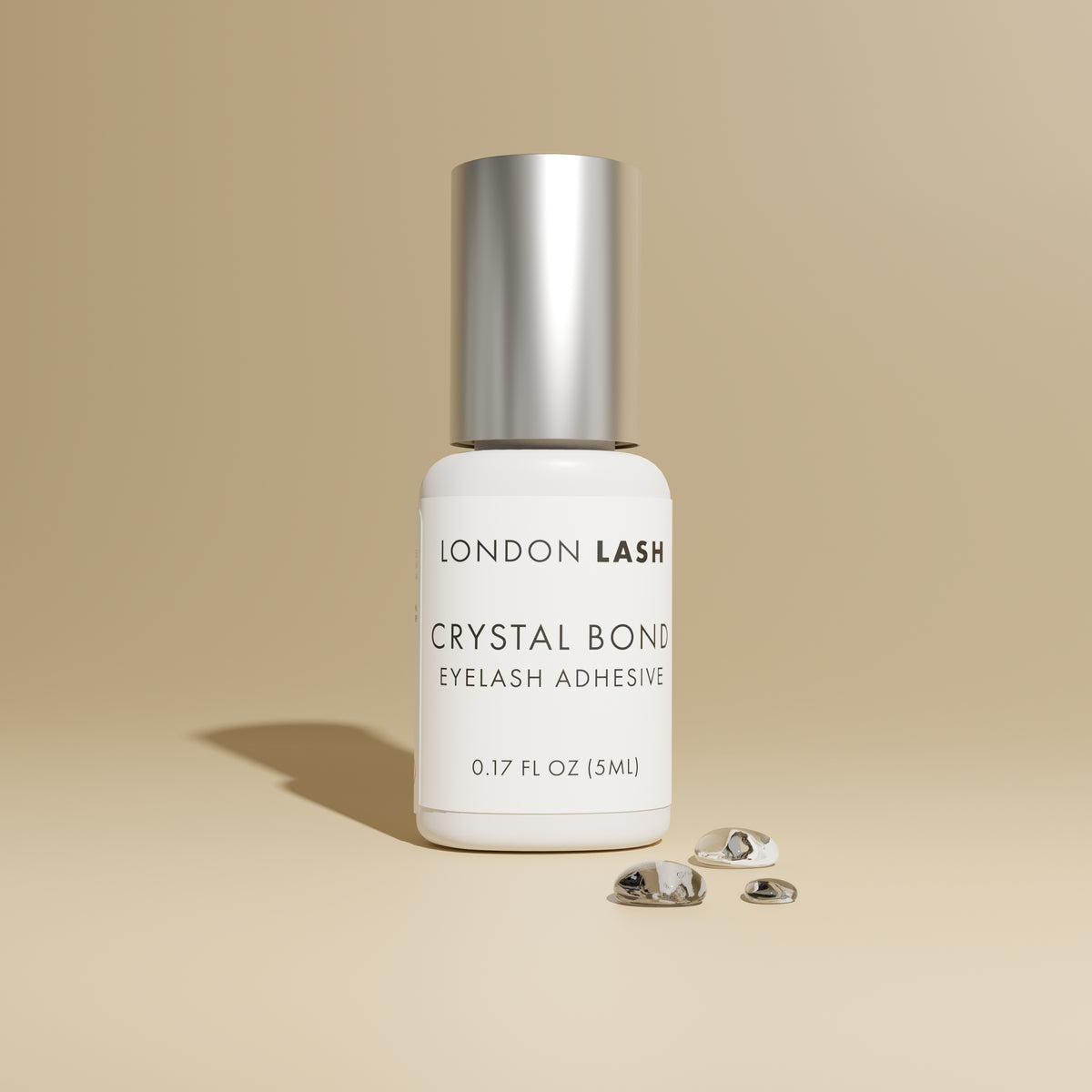 White Bottle of Crystal Bond Lash Glue