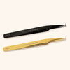 Fiber Ultra Fine Tip Mega Volume Tweezers in Black and Gold