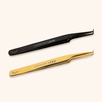 Ultra Fine Tip Mega Volume Tweezers in Gold and Black