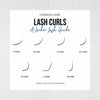 Infographic of Pink and Violet Mayfair Lash Curls