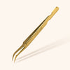 Gold Curved Tweezers for Lash Extensions